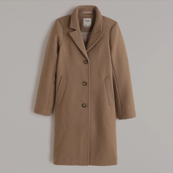Abercrombie & Fitch Tan Trench Coat - Picture 1 of 5